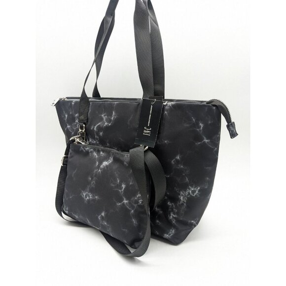 2 Piece SET - INC recycled materials women's LG tote bag + pouch  MARBLE - Picture 4 of 7